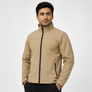 Veste softshell pour homme au design unique, style zippé, tissu 100% polyester, veste softshell pour homme, service OEM personnalisé - Product Image 4