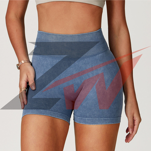 Short de yoga athlétique pour femme, taille haute élastique, effet seconde peau, 3 pouces, séchage rapide, effet ventre plat, rehaussement des fesses, coupe ajustée, avec logo personnalisé - Product Image 5