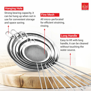 HIGH QUALITY SS CHS COMMERCIAL <b>STRAINER</b> SOUP AND JUICE WITH FINE <b>MESH</b> SINGLE HANDLE KITCHEN - Product Image 2