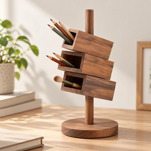 Organizador de Alfileres de Madera Hecho a Mano para Alfileres de Costura, Agujas, Herramientas de Bordado, Materiales de Manualidades y Accesorios de Sastrería - Product Image 1