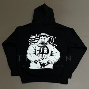 OEM Hot Sell 100% Cotton High Quality Winter Fleece Heavyweight Oversized Drop Shoulder Pullover Hoodie for Men - Product Image 5