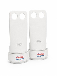 Poignées de gymnastique à 2 trous offrant un ajustement confortable avec des sangles de poignet réglables, poignées de gymnastique à 2 trous de qualité supérieure OEM. - Product Image 5