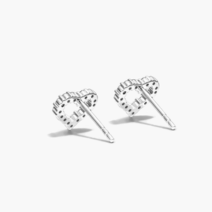 Pendientes de Corazón con Diamantes de Moissanita y Plata 925, Diseño Geométrico Elegante y Moderno, Joyería Fina Minimalista Brillante para Mujer - Product Image 6