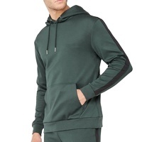 New Arrival Homme Men's Trainingsanzug Side Stripe Tracksuit With Drawstring Culaith Spoirt Pullover Hooded Sweatsuit - Product Image 2
