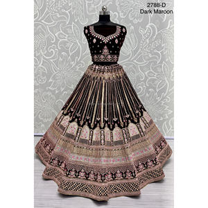 ชุดเจ้าสาวอินเดียกำมะหยี่คอลเลกชันสำหรับเจ้าสาวกับงาน zarkhan โดย fabzone - Product Image 1