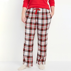 Pantalones de Pijama Súper Cómodos de Franela con Cintura Elástica Media para Mujer, Diseño a Cuadros de Verano, Tallas Grandes, Suaves, Transpirables y de Secado Rápido - Product Image 4