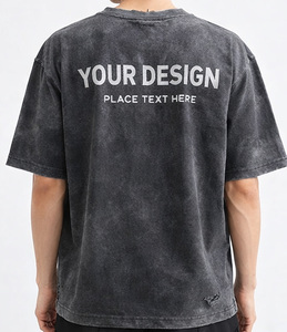 Camisetas Oversize Personalizables con Serigrafía, Estilo Urbano, Vintage, Lavadas, 100% Algodón Franela, Ecológicas para Hombre - Product Image 4