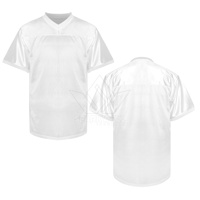 Maillot de football unisexe blanc à logo imprimé sur le devant, col en V, manches courtes, en polyester respirant, pour adultes, toutes saisons