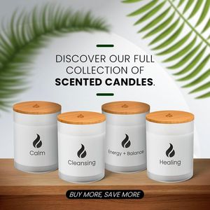 Candela Curativa alla Soia con Aromaterapia di Eucalipto, Pino, Salvia e Menta per Purificazione e Rinnovamento Energetico, Durata 50 Ore per Meditazione - Product Image 3