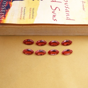Lot de 8 pierres précieuses en zultanite rouge naturelle, taille marquise, changeant de couleur, 10x20mm, pierres lâches, certifiées par un tiers, bijoux du Rajasthan - Product Image 6