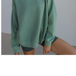 เสื้อสเวตเชิ้ตผู้หญิง คอเต่า ผ้าฝ้ายฟลีซ 100% แขนยาว สวมใส่สบาย สไตล์สตรีทแวร์ รับสกรีนโลโก้ - Product Image 5