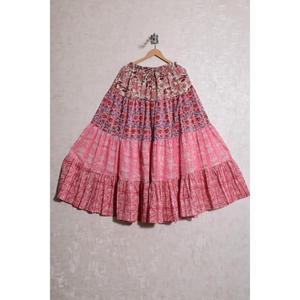 Women Cotton <b>Patchwork</b> Breathable Casual Long <b>Skirt</b> Bohemian Maxi <b>Skirt</b> Handmade Indian Vintage Festival Wear - Product Image 1