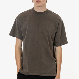 T-shirt unisexe surdimensionné à coupe carrée avec logo personnalisé, tissu épais, épaules tombantes, style streetwear, directement de l'usine - Product Image 2