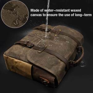 Sac à main pour ordinateur portable en cuir pleine fleur durable, style vintage, pour professionnels, 14-16 pouces, sac de voyage et de bureau, sac à bandoulière - Product Image 3