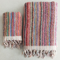 Serviette de plage turque Chizgi Dobby en coton teint en fil, tissée, carrée, couleur unie, séchage rapide, luxe, prend peu d'espace