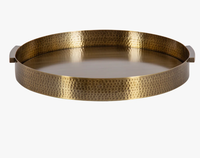 Meuble de rangement en aluminium artisanal et créatif pour salon, plateau en métal, décoration française pour table de bureau ou de salon