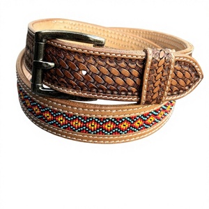 Men's Western <b>Leather</b> <b>Tooling</b> Belt Hand Carved Floral Design Genuine <b>Leather</b> Belts High-Quality <b>Leather</b> Belts - Product Image 1
