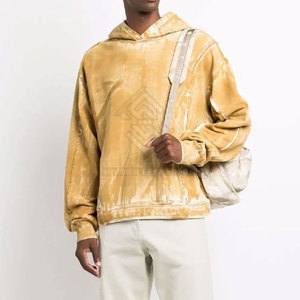 Sweat à capuche en molleton délavé pour homme, coupe ample, respirant, écologique, grande taille, qualité supérieure, tendance, pour l'hiver - Product Image 5