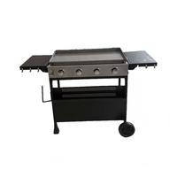 Barbecue portable à charbon de bois pour l'extérieur avec couvercle pour fumer la viande