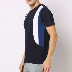 เสื้อยืดคอกลมแขนสั้นคุณภาพสูงทรงเข้ารูปสำหรับวิ่งออกกำลังกายและเล่นกีฬา พิมพ์ลายตามสั่งสำหรับผู้ชาย - Product Image 5