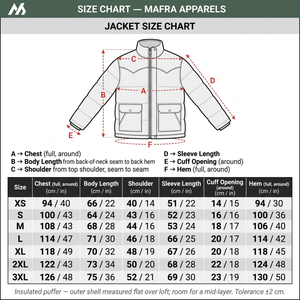 Blouson matelassé rétro pour homme - 280 GSM en coton ciré et nylon, vêtement d'extérieur d'hiver avec broderie vintage à points de chaînette - Product Image 6