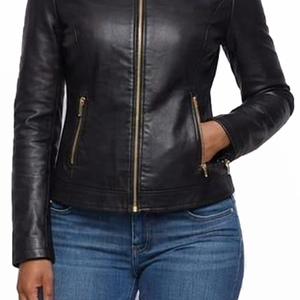 Custom Sorority Women Genuine Leather Jacket Plus Size Made to Measure <b>Coat</b> for bulk custom orders with made to measure service - Product Image 5
