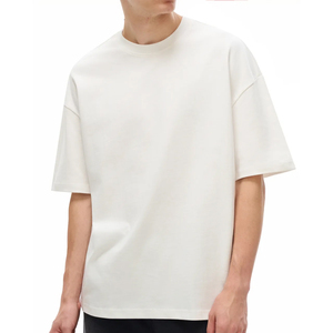 T-shirts de qualité supérieure avec logo personnalisé, 100% coton, poids lourd, 220 GSM, coton épais, coupe ample, épaules tombantes, style vintage - Product Image 6