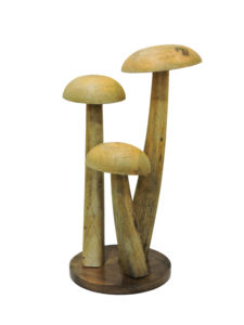 Handcrafted Aluminum Mushroom Trio Sculpture Modern Nature Inspired Metal Toadstool Statues for <b>Rustic</b> Home Office <b>Desk</b> Decor - Product Image 2
