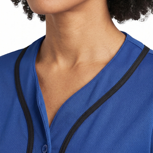 Chemise de baseball pour femme à boutons, style streetwear, à manches courtes - Product Image 3