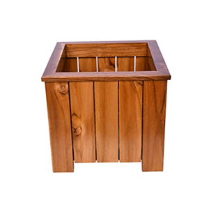 Meilleur prix pour des pots de plantes en bois d'acacia naturel, pots à plantes en cubes, pots de jardinage extérieurs, vente en gros depuis l'usine du Vietnam - Product Image 1