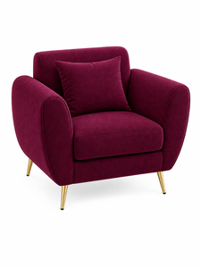 Sofá Minimalista Esmeralda 221 ROMA Marrón, Conjunto de 221 Plazas, para Sala de Estar, Apartamento, Hotel, Muebles de Tela Ecológicos Personalizados - Product Image 1