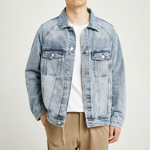 Premium Quality <b>Custom</b> <b>Denim</b> Jean Print <b>Jacket</b> For Men Casual Style Solid Color <b>Denim</b> Spring Men's <b>Jackets</b> for 2026 - Product Image 3