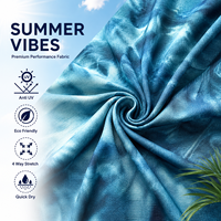 Tela Anti-UV de Poliéster Reciclado y Spandex para Trajes de Baño, Elástica en 4 Direcciones, Transpirable, de Secado Rápido, Ecológica, Digital, para Niños