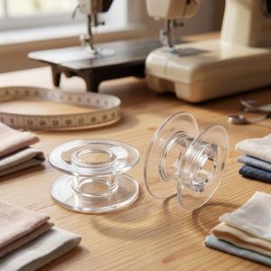 Bobina de plástico para máquina de coser AA0053 | Estuche Transparente de Plástico para Bobinas de Costura, Diseño Redondo y Simple, Accesorio para Máquina de Coser - Product Image 5