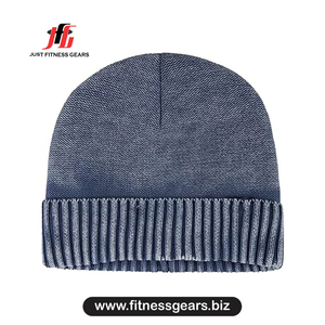 Bonnet en tricot uni pour l'hiver, unisexe, adulte, 56-58 cm, décontracté, pour l'extérieur - Product Image 1