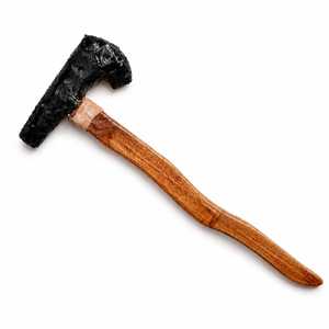 13 Zoll handgefertigte, geschnitzte Obsidian-Kampfaxt, Schwert, Heilkristallstab, Feng Shui Heimdeko für Geschenke & Sammler - Product Image 6