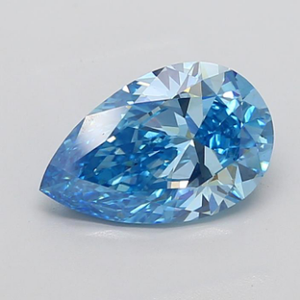 Diamant de laboratoire de forme poire bleu vif de 3,03 carats VS 2, coupe excellente, bleu vif fantaisie - Product Image 4