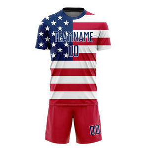 Uniformes de Fútbol Unisex Multicolores de la Mejor Calidad, Todas las Tallas, Impresión Personalizada, Transpirables, de Secado Rápido, Uniformes Cortos para Clubes de Fútbol - Product Image 2