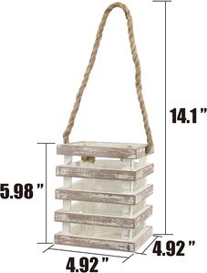 Customizable Creative Wooden <b>Lantern</b> <b>Candle</b> Holder Rustic Style Decorative Piece For Festival And Party Decoration - Product Image 6