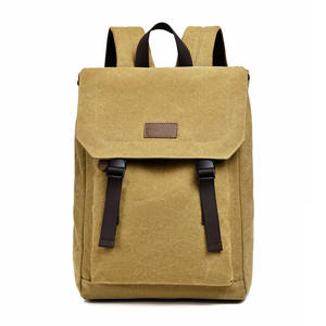 <b>Canvas</b> Laptop <b>Backpack</b> Minimalist Design Durable Softback 20-39L Capacity Unisex Shoulder Straps Buckle Closure - Product Image 1