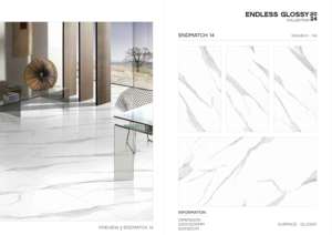 Carreaux de porcelaine polis et émaillés 600x1200mm (60x120cm, 24x48 pouces) de luxe pour sols et murs intérieurs résidentiels et haut de gamme - Product Image 2