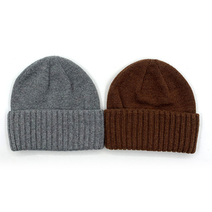 Smart Fit Structured Fabric Beanie <b>Hat</b> Men Warm Up Outdoor Training Running Folded Cuff Durable Elastic Cover - Product Image 1