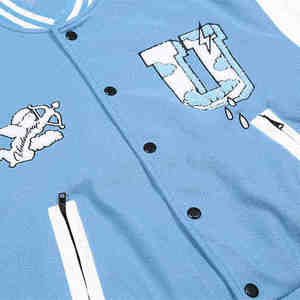 Veste universitaire pour homme la plus vendue, style brodé, vêtement d'hiver, manches en cuir, vestes Letterman tendance - Product Image 3