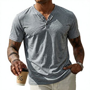 Summer Mens Fashion New Lightweight Breathable Stylish O-Neck Casual Blank Design Silk Screen Mens Leisure Sport <b>T</b>-<b>Shirt</b> - Product Image 1