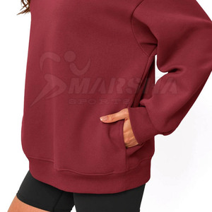 Sweat à capuche en coton pour femme, style pull, surdimensionné, pour l'hiver, avec logo personnalisé, écologique et respirant, service OEM disponible - Product Image 6