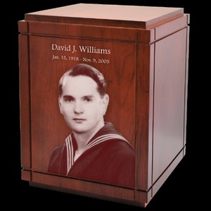 Wholesale XL MDF cremation urn with slider photo window adult <b>keepsake</b> <b>memorial</b> ashes container - Product Image 1