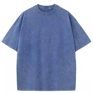 Camiseta Negra Lisa Lavada al por Mayor, Personalizable con Serigrafía, Estilo Desgastado, Talla Grande, Fabricante de Camisetas para Hombre - Product Image 2