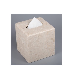 Caja de Almacenamiento de Papel Tisú Ecológica Premium de Mármol Natural Verde Vintage para Cocina, Sala de Estar, Cafetería y Restaurante - Product Image 5