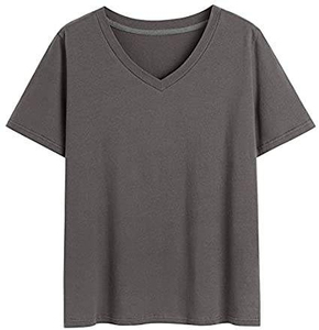 เสื้อยืดคอกลมแขนสั้นทรงหลวมสีพื้นสำหรับผู้หญิงแบบ OEM สั่งทำพิเศษ เนื้อผ้าเจอร์ซีย์ถัก ระบายอากาศได้ดี ผลิตจากโพลีเอสเตอร์ 100% - Product Image 3