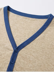 Camisetas de Alta Calidad para Hombre, Cuello en V, Hombros Caídos, 100% Algodón Orgánico, Tejido de Punto, Ecológicas, 180g, Hechas en Bangladesh - Product Image 4